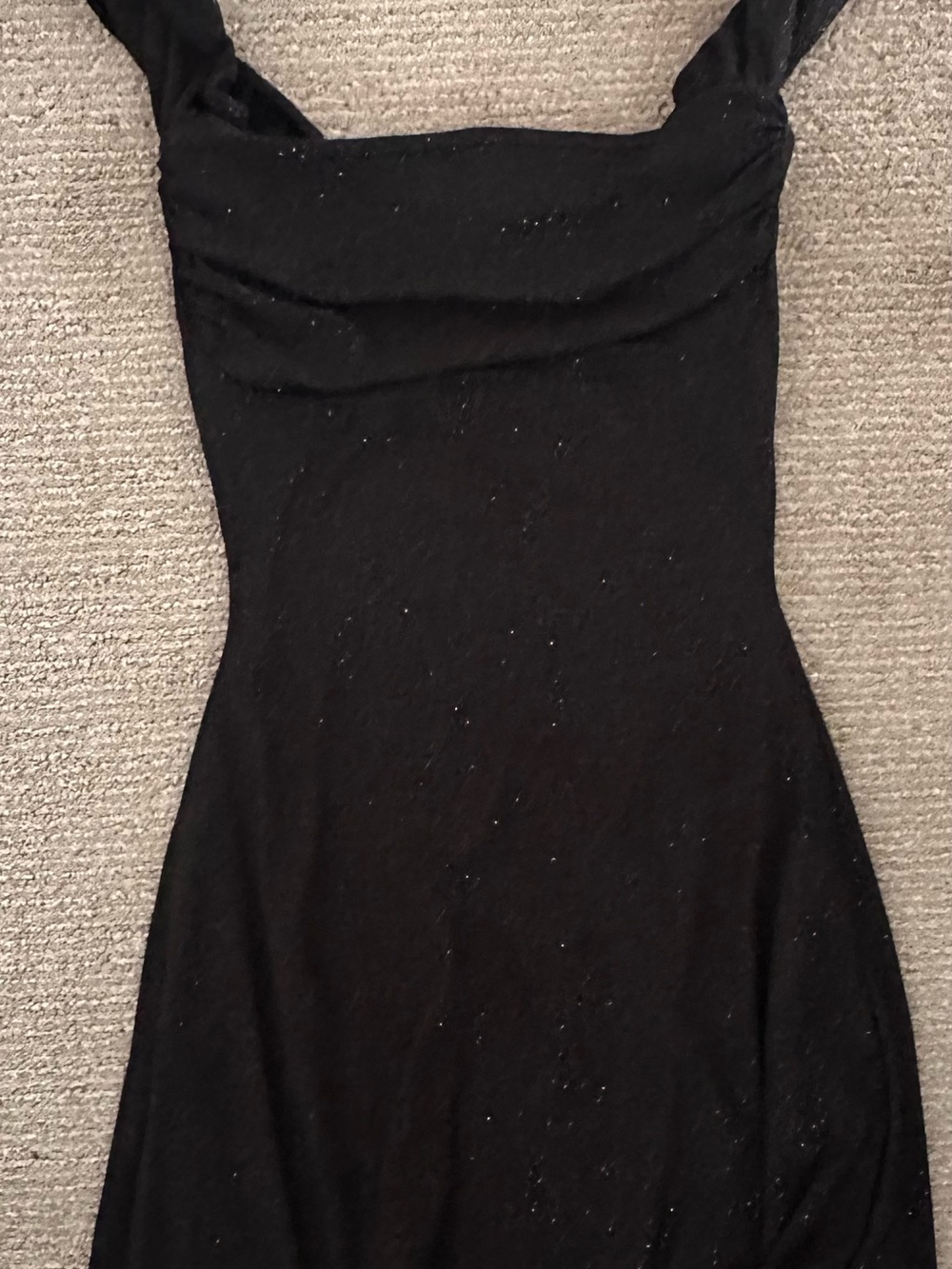 Windsor Black Strapless Sparkle Evening Dress